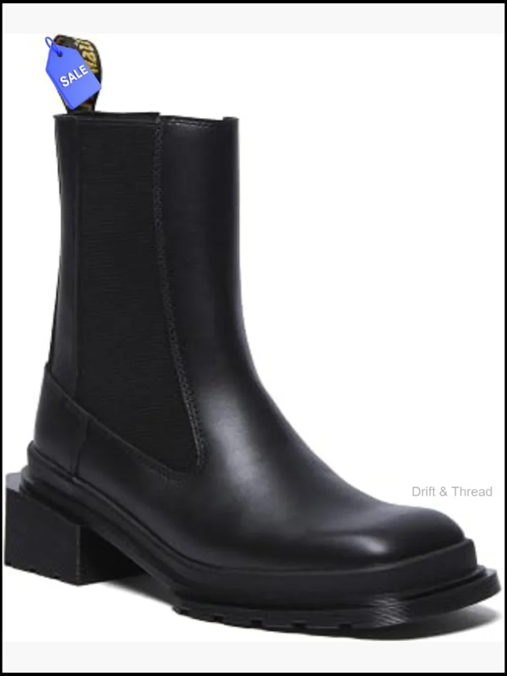 Dr. Martens Maybole Chelsea Boots Women's Ankle Square Toe Pull-On Leather